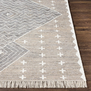 Bursa BUR-2301 8' x 10' Handmade Rug BUR2301-810  Gray, Charcoal, Cream Surya
