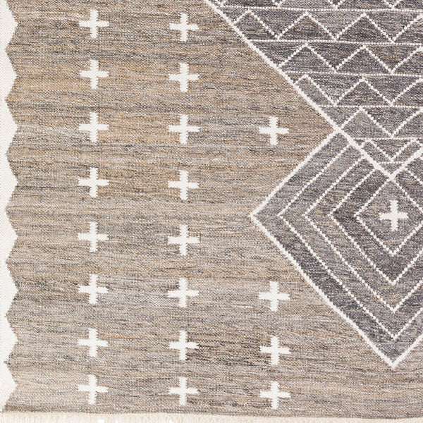 Bursa BUR-2301 8' x 10' Handmade Rug BUR2301-810  Gray, Charcoal, Cream Surya