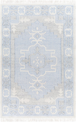Bursa BUR-2305 8'10" x 12' Handmade Rug BUR2305-81012  Light Blue, Cream, Gray, Black Surya