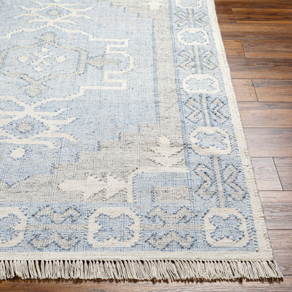 Bursa BUR-2305 8'10" x 12' Handmade Rug BUR2305-81012  Light Blue, Cream, Gray, Black Surya