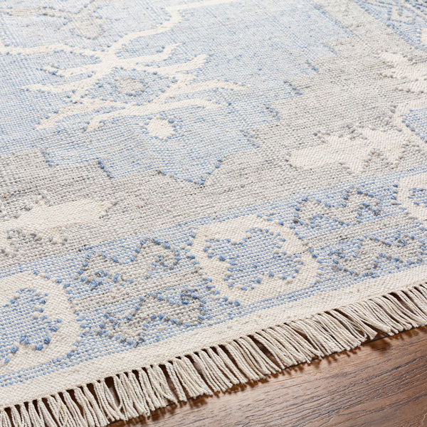 Bursa BUR-2305 8'10" x 12' Handmade Rug BUR2305-81012  Light Blue, Cream, Gray, Black Surya