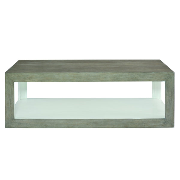 Bernhardt Bernhardt Sculptural Oldham Cocktail Table In Rustic Gray & White Plaster Veneers, 54"W X 30"D X18"H 369021