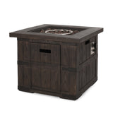 Christopher Knight Home® Noble House Andrew Square Fire Pit - 40,000 Btu Tank Inside