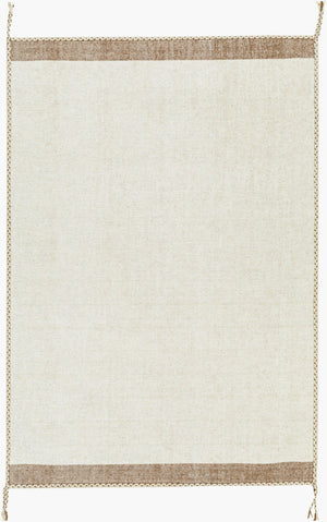 Surya Bushra 2' X 3' Hand-woven Wool Area Rug - Unique Global Style With Fringe Detail For Any Room! Tan Wool Bus2300-23