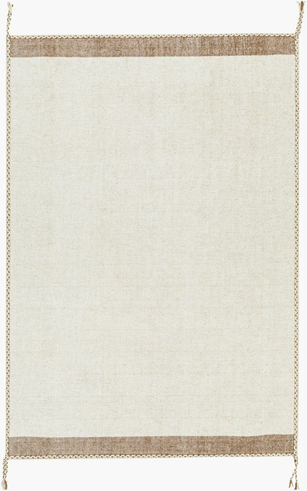 Surya Bushra 2' X 3' Hand-woven Wool Area Rug - Unique Global Style With Fringe Detail For Any Room! Tan Wool Bus2300-23