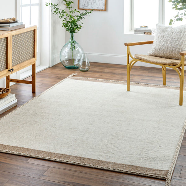 Surya Bushra 2' X 3' Hand-woven Wool Area Rug - Unique Global Style With Fringe Detail For Any Room! Tan Wool Bus2300-23