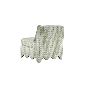 A.R.T. Furniture Lowry Accent Chair - Playful Elegance with Plush Comfort, Scalloped Base, and Versatile Style for Any Room Blue 738514-5100AA