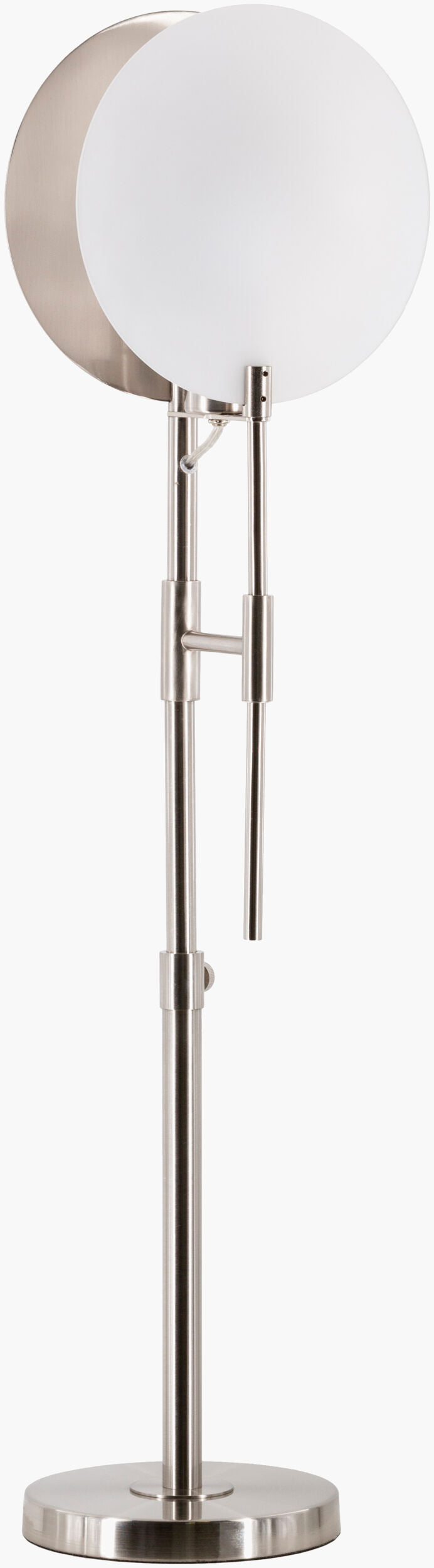 Surya Buxton Modern 40" Accent Floor Lamp - Stylish Acrylic & Metal Design For Home Decor Revitalization Body, Metallic ,Nickel Iron,Acrylic,Iron,Metal,Metal Bux-002