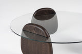 VIG Furniture Modrest Buxton - Mid-Century Modern Glass + Dark Walnut Coffee Table VGOD-LZ-274C-COF