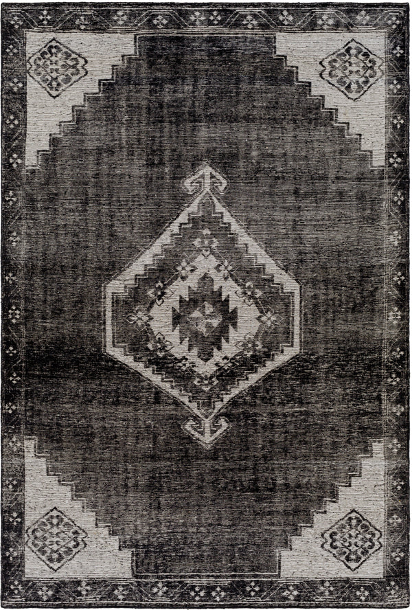 Burnley BUY-2300 6' x 9' Handmade Rug BUY2300-69  Black, Light Beige Surya