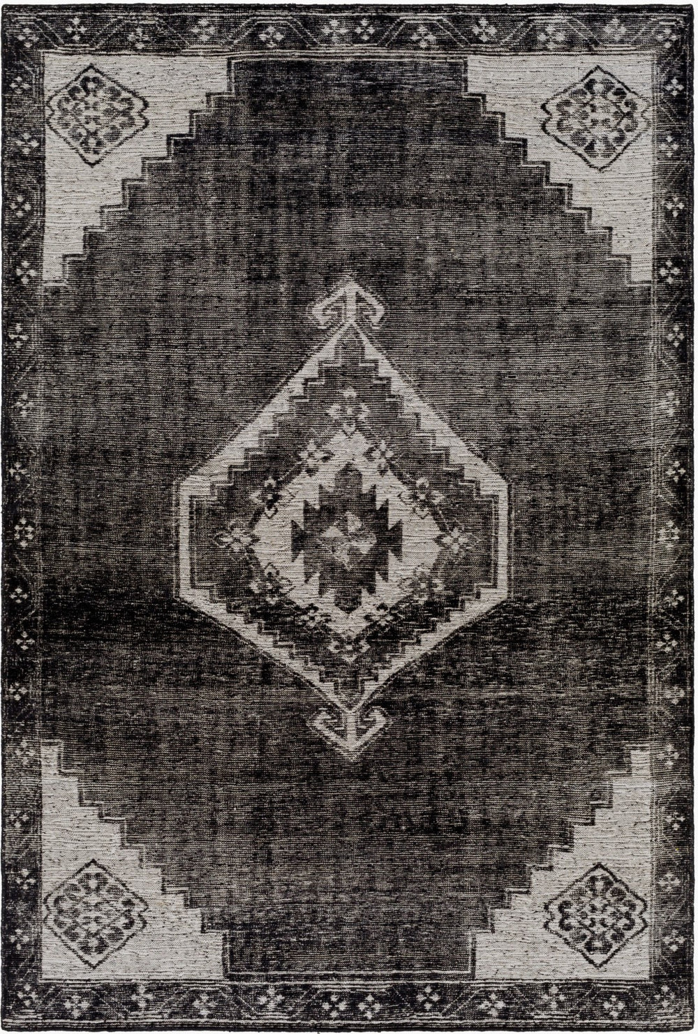 Surya Burnley Handmade 2' X 3' Wool Rug - Timeless Traditional Style, Durable, Easy Maintenance & Soft Feel Black Wool Buy2300-23