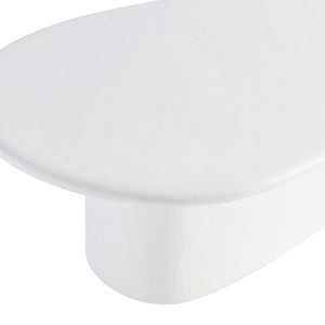 Bernhardt Bernhardt Fresco Outdoor Cocktail Table With Chalky White Grp Finish, Sculptural Organic Design X09021