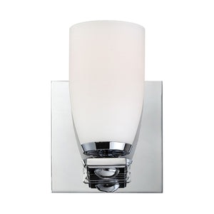 Sphere 1-Light Vanity Sconce in Chrome with White Opal Glass BV1521-10-15 Elk Lighting