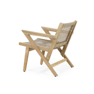 English Elm Christopher Knight Home® - BRAXTON Wicker Club Chairs Set of 2 - Light Brown Acacia Wood Frames, Transitional Outdoor Comfort and Style 72613.00MLBRN