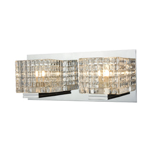 Chastain 2-Light Vanity in Chrome and Clear Glass BV2312-0-15 Elk Lighting