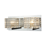 Chastain 2-Light Vanity in Chrome and Clear Glass