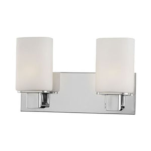 Verticale Vanity - 2 lights w/lamp. White Opal glass / Chrome finish. BV342-10-15 Elk Lighting