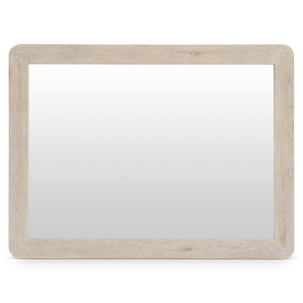 Bernhardt Bernhardt Antibes Mirror With Rustic Roz Oak Frame, Rounded Corners, Reversible Horizontal/Vertical Mounting 350334