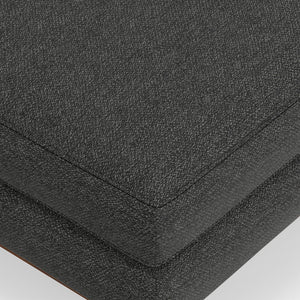 English Elm Morrison Ottoman: Handcrafted Mid-Century Modern Design In Charcoal Grey, Sustainable Comfort & Style B136P159245