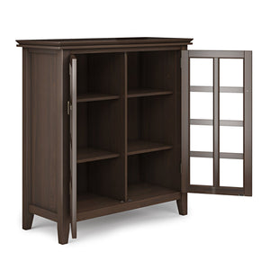 English Elm Artisan Medium Storage Cabinet In Tobacco Brown - Versatile Solid Wood With Adjustable Shelves & Style B136P158403