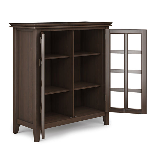 English Elm Artisan Medium Storage Cabinet In Tobacco Brown - Versatile Solid Wood With Adjustable Shelves & Style B136P158403