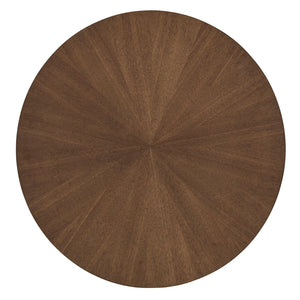 Homelegance By Top-Line Hutchinson Mid-Century Walnut Finish Round End Table Walnut MDF