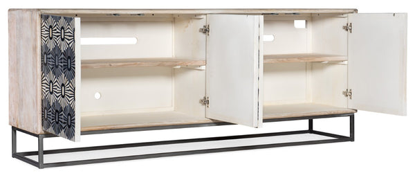 Hooker Furniture Melange Whitmore Credenza With Bone Inlay Doors, Mango Wood Case, Touch-Latch Storage & Wire Management 628-85111-02