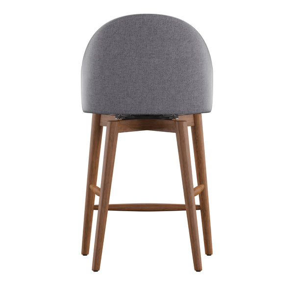 Homelegance By Top-Line Montague Mid-Century Wood Swivel Counter Height Stools (Set of 2) Grey Rubberwood