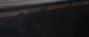 Porter Designs Porter Udo Solid Acacia Wood Sideboard With Dramatic Two-tone Finish In Black And Brown Tones Black Wood 07-108-06-8791