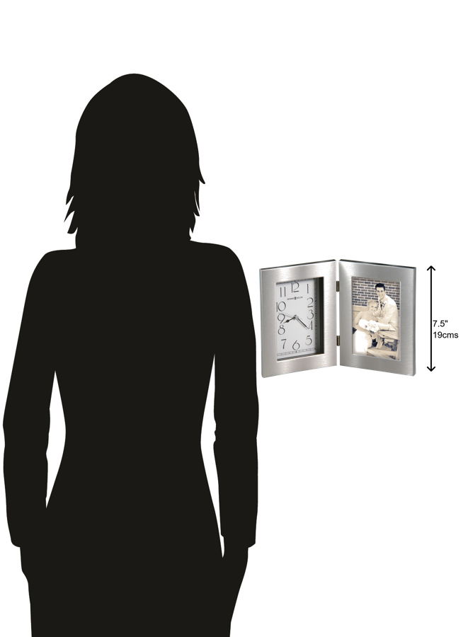 Hekman Furniture 645677 Stylish Metal Tabletop Clock With Picture Frame – Classic Design & Quartz Movement For Home Decor  Lewiston Tabletop Clock 645677