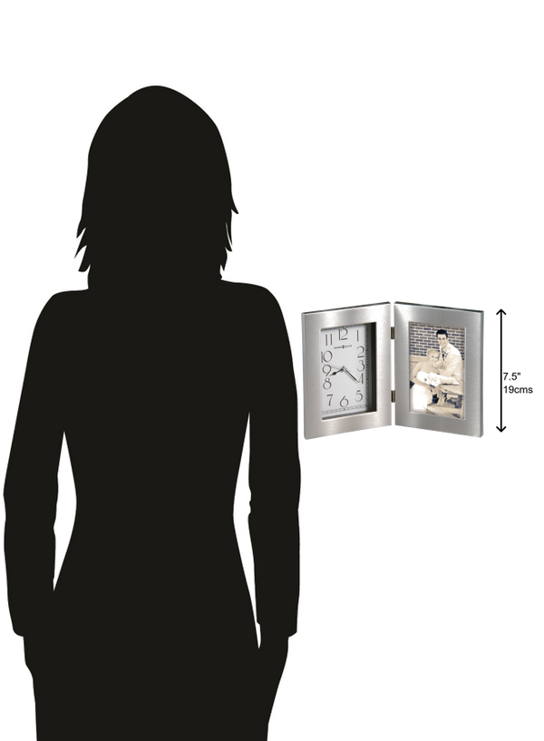 Hekman Furniture 645677 Stylish Metal Tabletop Clock With Picture Frame – Classic Design & Quartz Movement For Home Decor  Lewiston Tabletop Clock 645677