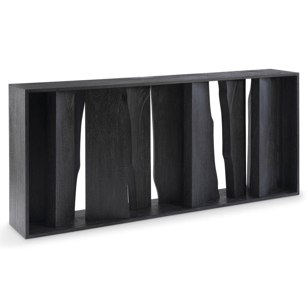 Bernhardt Neff Console Table - Unique Suar Wood Design In Dark Flint Grey, Perfect For Modern Home Decor Grey Wood 338910