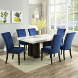 Steve Silver Camila Blue Velvet Dining chair, Set of 2 CM540SBN