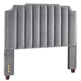 Homelegance By Top-Line Saffron Velvet Upholstered Nailhead Headboard Espresso Velvet