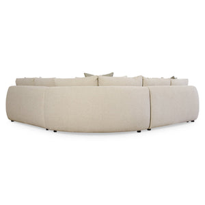 Bernhardt Bernhardt Jules Sectional With Sculpted Curved Silhouette, Plush Seating And Tailored Pillows For Luxe Comfort - Made to Order Beige 112.5" W x 112.5" D x 31.25" H K2082