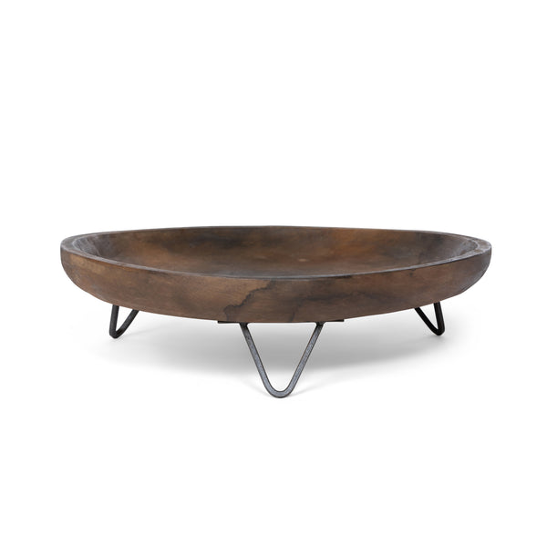 Wooden Round Footed Serivng Tray EAW36097 Park Hill