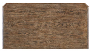 Hooker Furniture Americana Two-Door Nightstand With Distressed Two-Tone Finish, Oak Veneer Top, Wire Management, Timeless Appeal Blacks 7050-90017-89