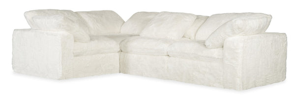 Hooker Furniture Barefoot Oversized 4-Seat L-Shaped Sectional In Plush Yakety Yak Fabric — Cozy, Modular, Family-Ready (98) 90.00 L x 125.00W x 24.75H SS410-4PC-410