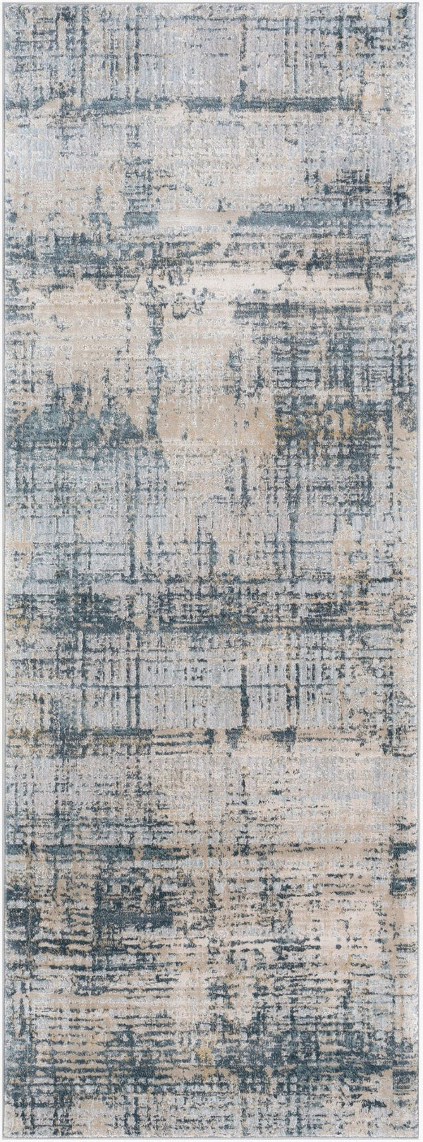 Livabliss Brunswick Machine Woven Turkish Area Rug with High Low Pile Texture for Large Living Rooms Pale Blue, Dust 2'7" x 10' BWK2300-2710