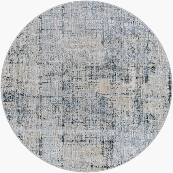 Livabliss Brunswick Machine Woven Turkish Area Rug with High Low Pile Texture for Large Living Rooms Pale Blue, Dust 5'3" x 5'3" BWK2300-53RD