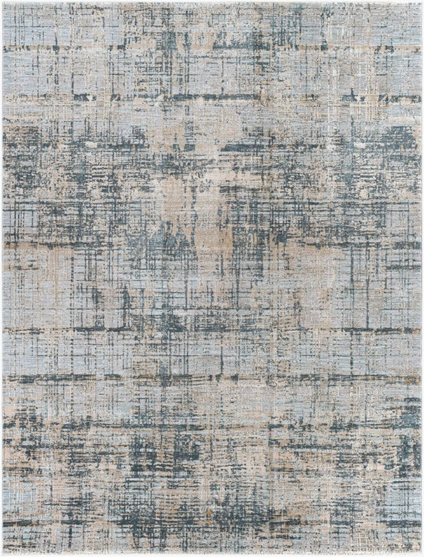 Livabliss Brunswick Machine Woven Turkish Area Rug with High Low Pile Texture for Large Living Rooms Pale Blue, Dust 7'10" x 10'2" BWK2300-710103