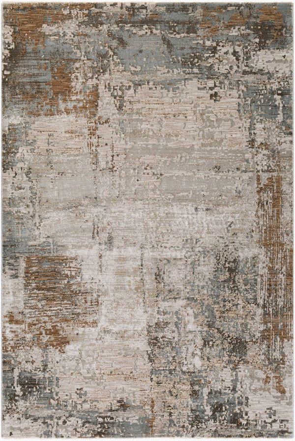 Livabliss Brunswick Geometric Machine Woven Area Rug with Knotted Fringe for Living Rooms Dusty Sage, Cha 6'7" x 9'6" BWK2303-6796