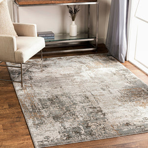 Livabliss Brunswick Geometric Machine Woven Area Rug with Knotted Fringe for Living Rooms Dusty Sage, Cha 6'7" x 9'6" BWK2303-6796