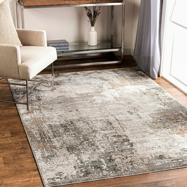 Livabliss Brunswick Geometric Machine Woven Area Rug with Knotted Fringe for Living Rooms Dusty Sage, Cha 6'7" x 9'6" BWK2303-6796