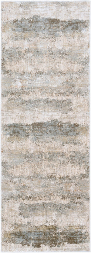 Livabliss Brunswick Geometric Mid-century Area Rug with Fringe Trim for Large Living Rooms Dusty Sage, Tau 2'7" x 7'3" BWK2305-2773