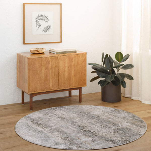 Livabliss Brunswick Geometric Mid-century Area Rug with Fringe Trim for Large Living Rooms Dusty Sage, Tau 5'3" x 5'3" BWK2305-53RD