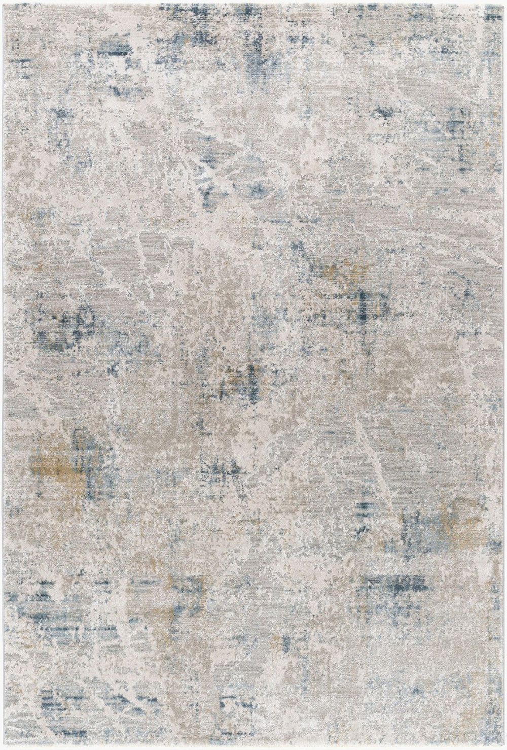 Livabliss Brunswick Geometric Fringe Area Rug Machine Woven Polypropylene for Large Living Rooms Pale Blue, Dust 5' x 7'5" BWK2306-575