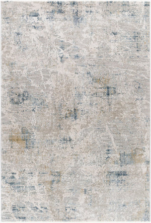 Livabliss Brunswick Geometric Fringe Area Rug Machine Woven Polypropylene for Large Living Rooms Pale Blue, Dust 5' x 7'5" BWK2306-575
