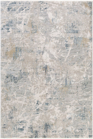 Livabliss Brunswick Geometric Fringe Area Rug Machine Woven Polypropylene for Large Living Rooms Pale Blue, Dust 6'7" x 9'6" BWK2306-6796