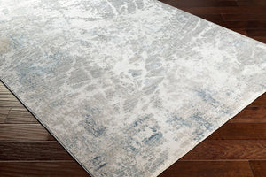 Livabliss Brunswick Geometric Fringe Area Rug Machine Woven Polypropylene for Large Living Rooms Pale Blue, Dust 7'10" x 10'2" BWK2306-710103